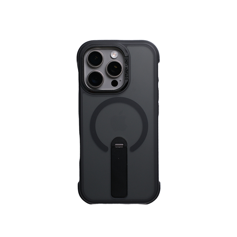 360° Kickstand Magnetic Shockproof Matte Cover For iPhone 16 Pro Max