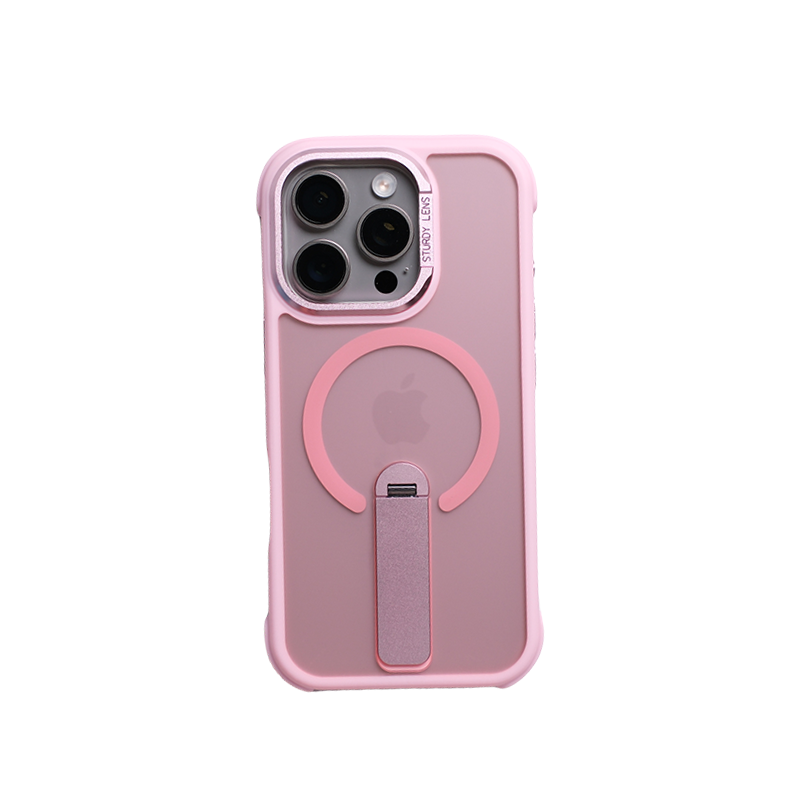 360° Kickstand Magnetic Shockproof Matte Cover For iPhone 16 Pro Max
