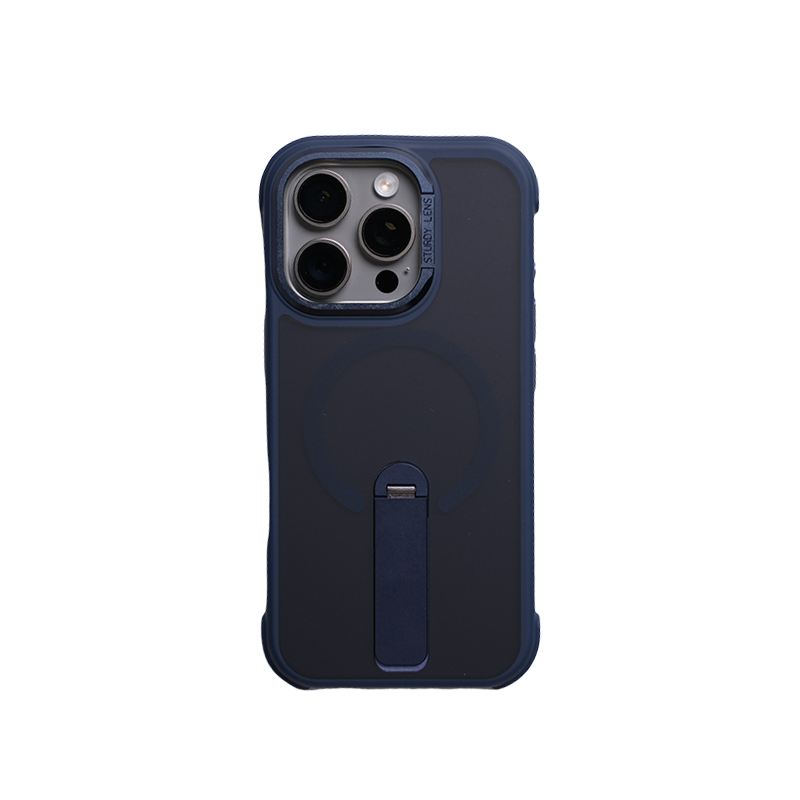 360° Kickstand Magnetic Shockproof Matte Cover For iPhone 16 Pro Max