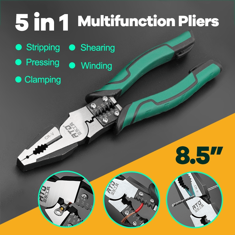Electrician's pliers wire strippers