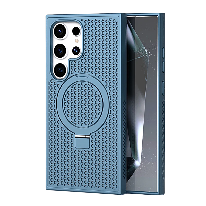 Magnetic Cooling Case with Kickstand For Samsung S25 Ultra
