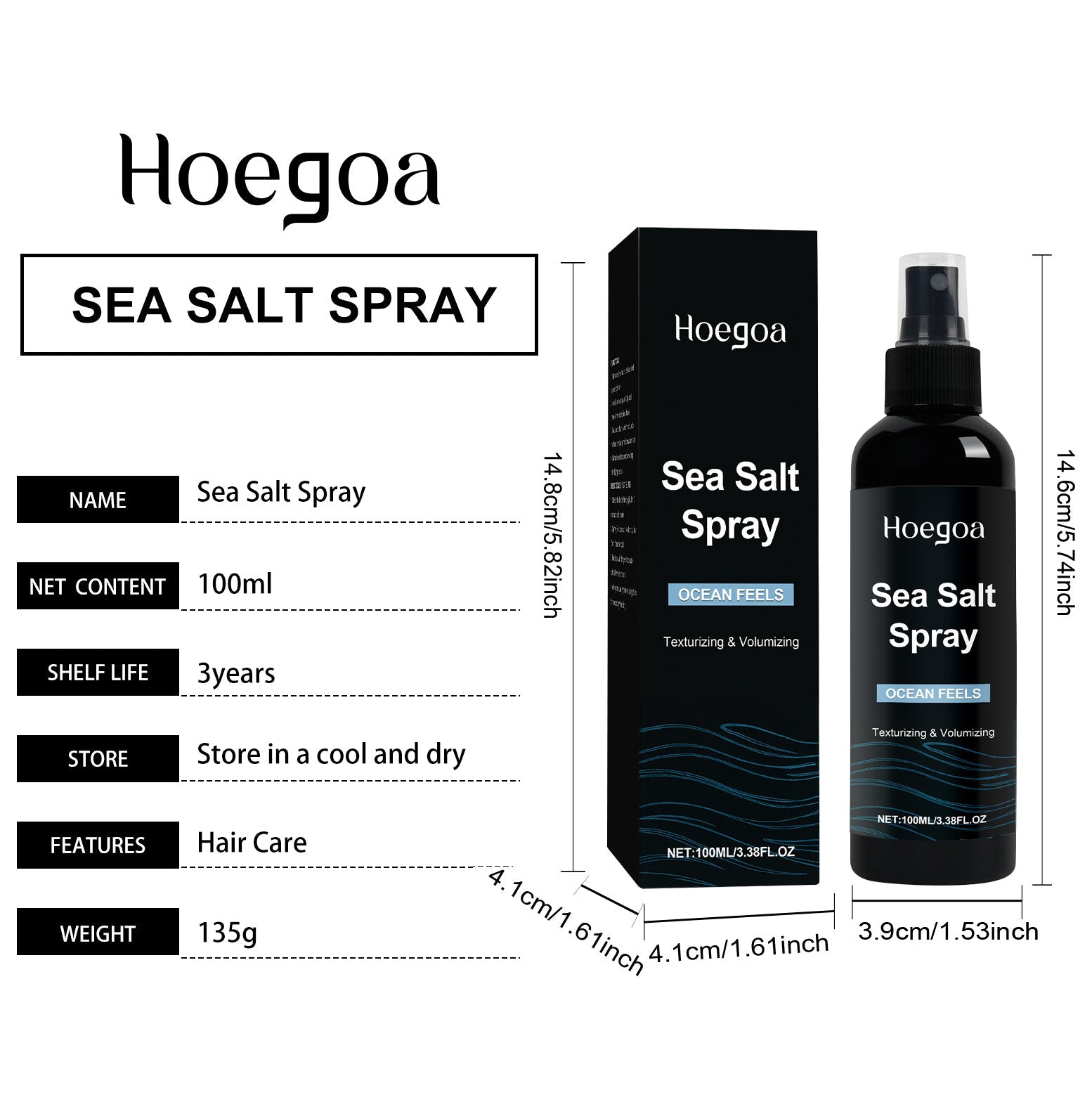 Hoegoa Men's sea salt styling spray