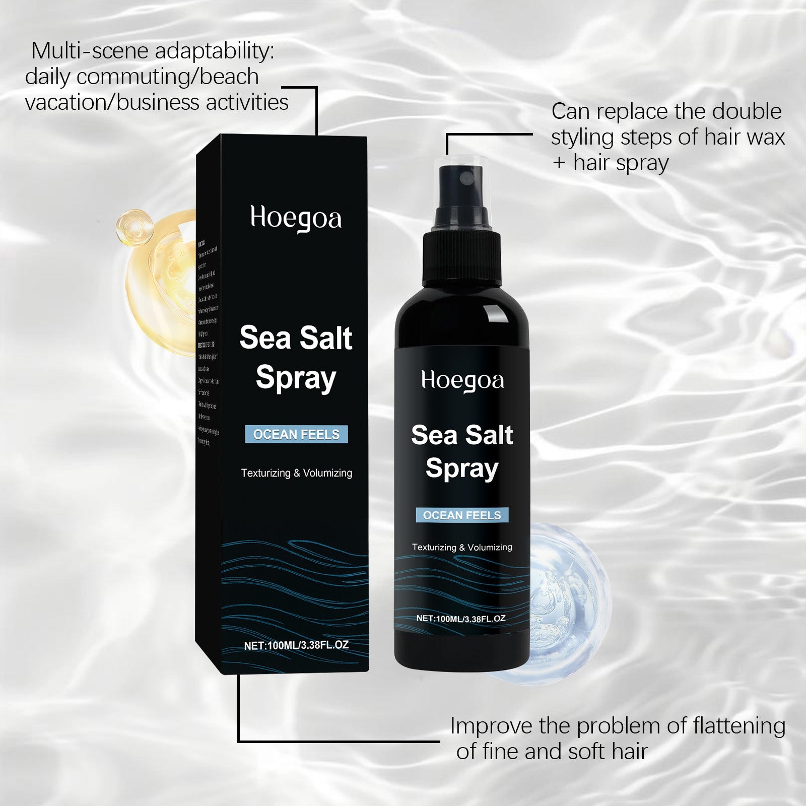 Hoegoa Men's sea salt styling spray