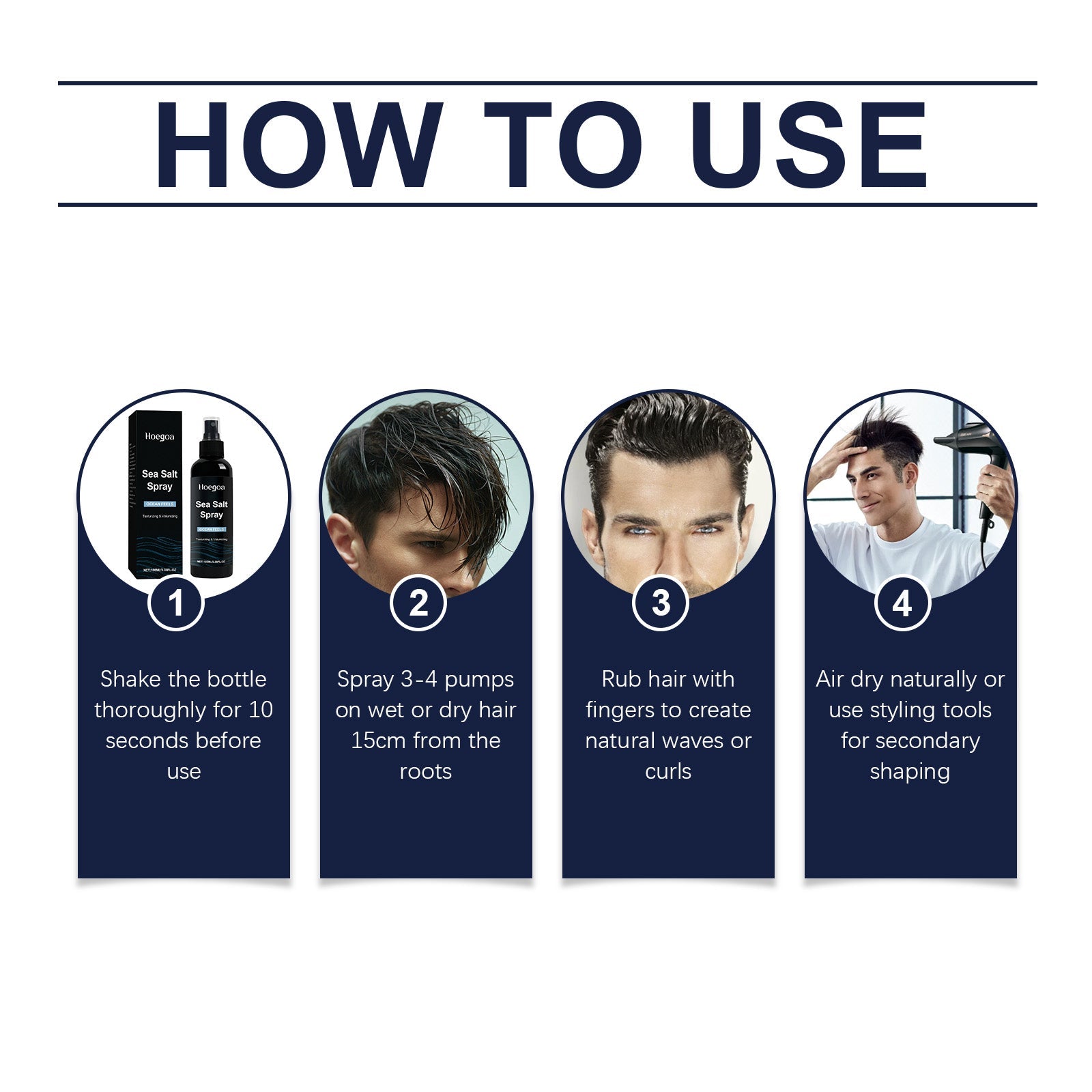 Hoegoa Men's sea salt styling spray