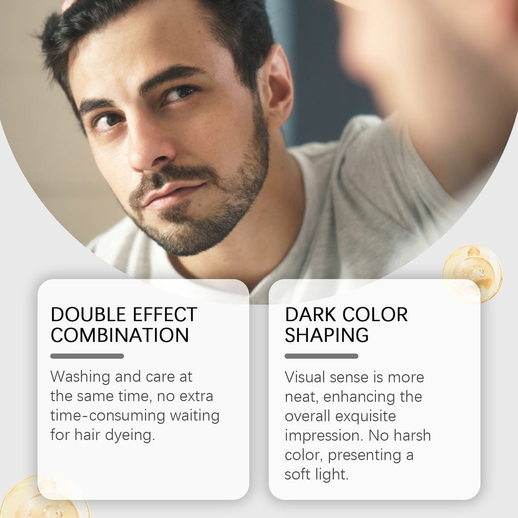 Jaysuing Black/ Light Brown instant shampoo for men