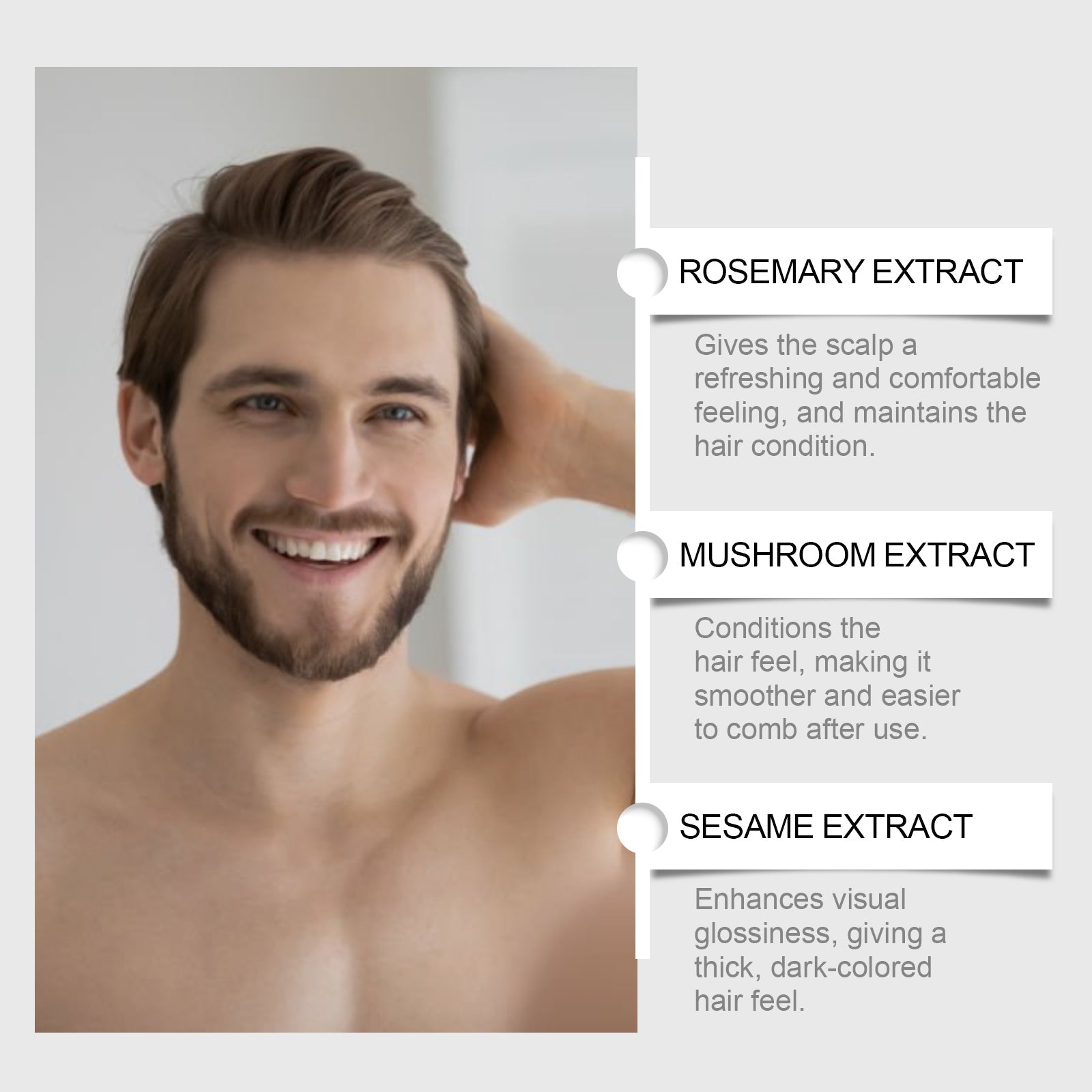 Jaysuing Black/ Light Brown instant shampoo for men